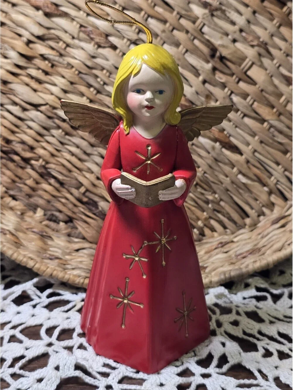 Vintage Guardian Angel Christmas Tree Fire Alert Detector 1977 Hard Plastic